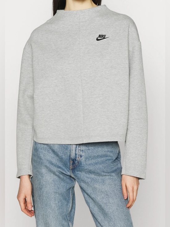 Nike Tops - Nike Sportswear Tech Fleece Crewneck Sweatshirt Gray Zip Sleeve Size Large